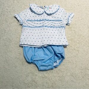 Smocked Flamingo Boys Diaper Set